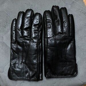 Elegant Black Leather Men's Gloves
